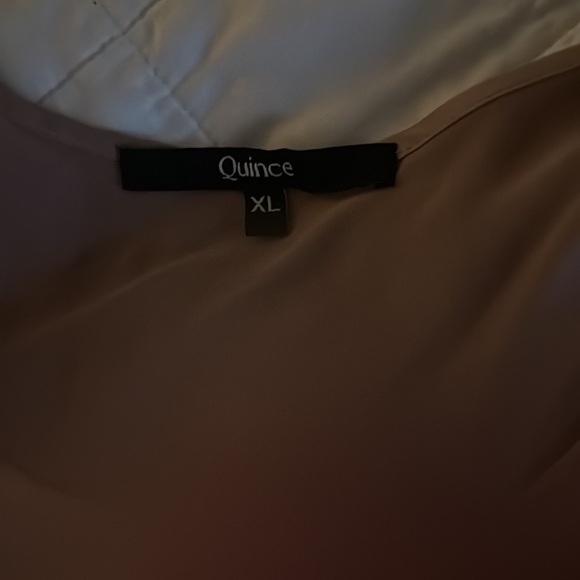 Quince XL tank shorts sleep set. Toasted almond. Washable silk see label. - Picture 4 of 5